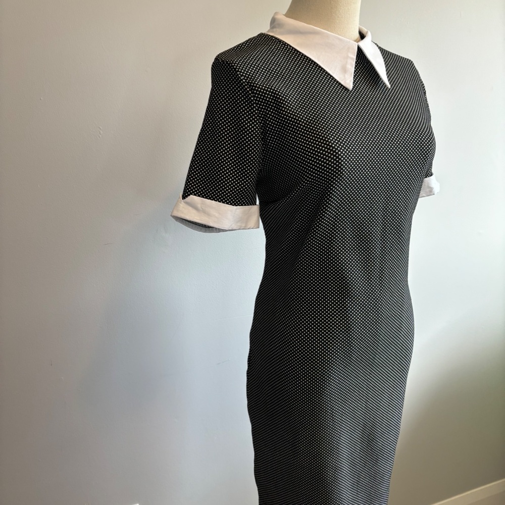 Revamped Dress Collection Polka Dot, Collared Dress, Black and white, SZ XL, NWT - Picture 4 of 9
